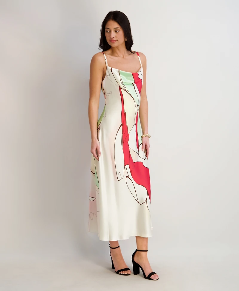 Siena Women's Cowl Neck Printed Dress