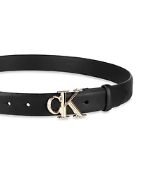 Calvin Klein Women's Ck Monogram Buckle Skinny Belt