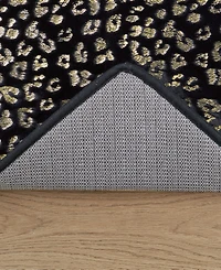 Juicy Couture Metallic Leopard Foil Print Shaped Heart Rug, 36" x