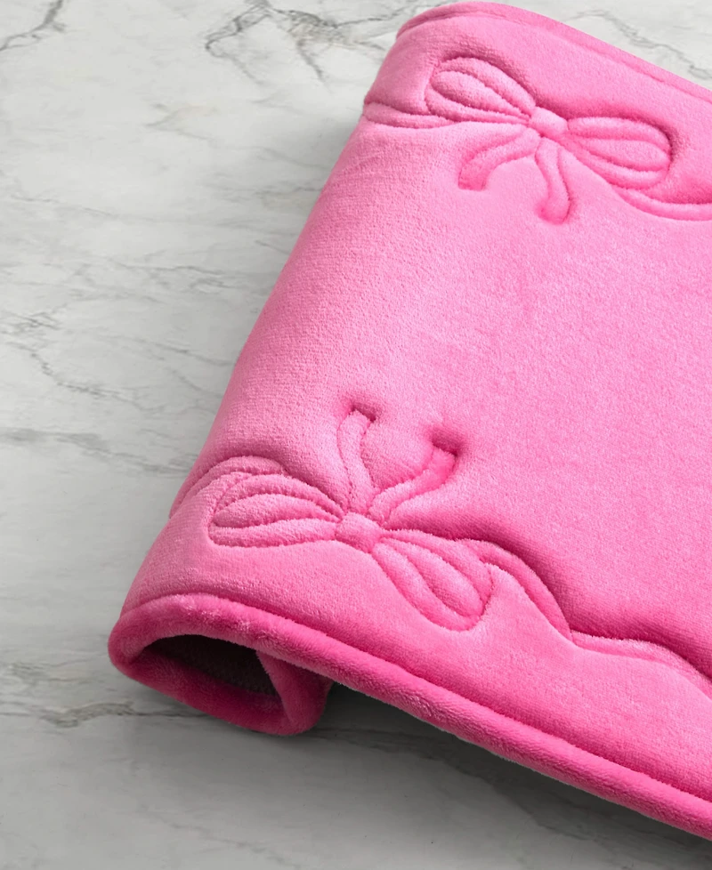 Juicy Couture Ribbon Border Quilted Memory Foam Bath Mat