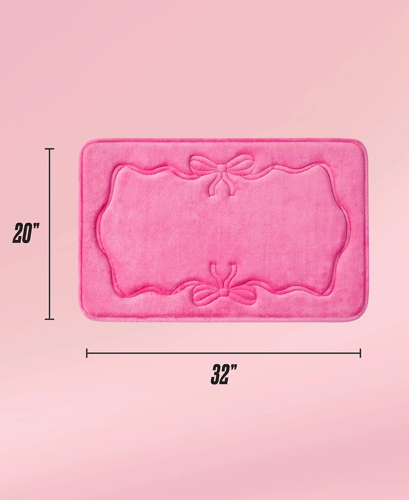 Juicy Couture Ribbon Border Quilted Memory Foam Bath Mat