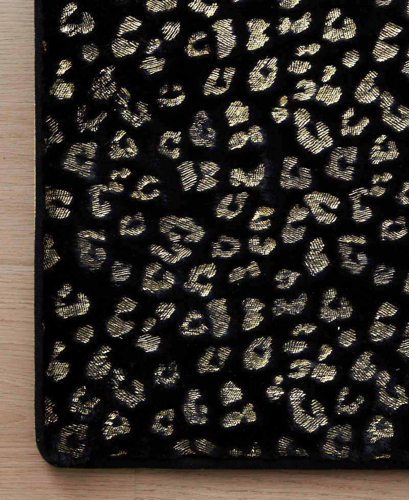 Juicy Couture Metallic Leopard Foil Print Rug, 72" x 48"