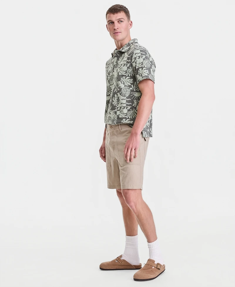Sun + Stone Men's Cotton & Linen 8" Shorts, Macy's Exclusive