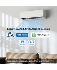 Vebreda 11500 Btu 208 230V Mini Split Air Conditioner and Heater Pump System