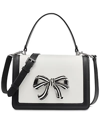 Karl Lagerfeld Paris Simone Leather Small Satchel Handbag