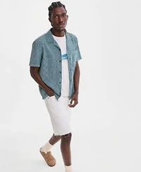 Sun Stone Mens Cotton Eyelet Camp Shirt T Shirt Denim Shorts Macys Exclusive