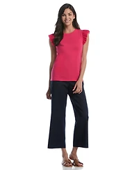 Rafaella Petite Ruffle Cap-Sleeve Top