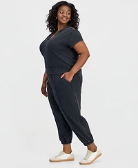 And Now This Trendy Plus French Terry Balloon Jogger Pants