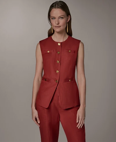 Donna Karan New York Women's Crewneck Sleeveless Vest