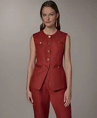 Donna Karan New York Women's Crewneck Sleeveless Vest