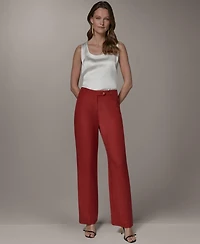 Donna Karan New York Women's Mid-Rise Straight Pants