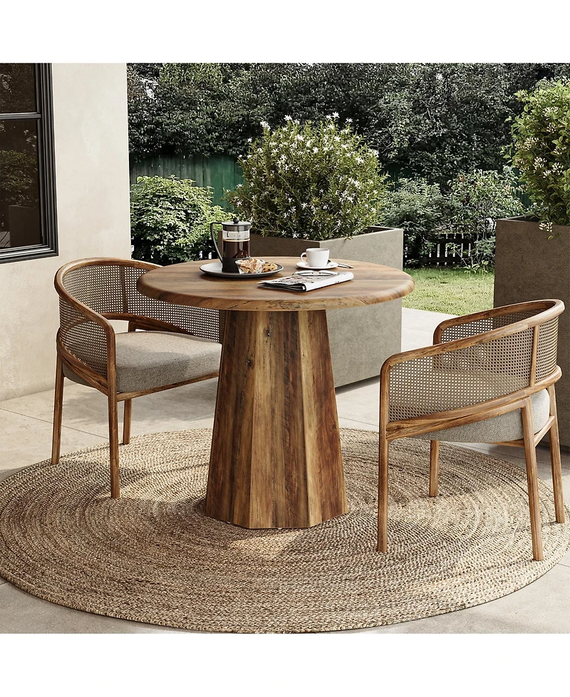 Tribesigns 31.5" Round Dining Table for 4, Wood Kitchen Table, Small Dinner Table
