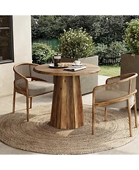 Tribesigns 31.5" Round Dining Table for 4, Wood Kitchen Table, Small Dinner Table