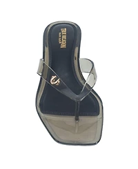 True Religion Womens Jelly Thong Strap Heel