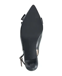 French Connection Womens Brinton Oversized Bow Kitten Heel