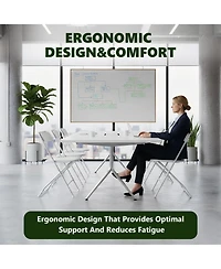 Folding Chair Pack,White plastic Folding Chairs,for Indoor and Outdoor Events,350-lb Capacity Heavy Duty Folding Chairs