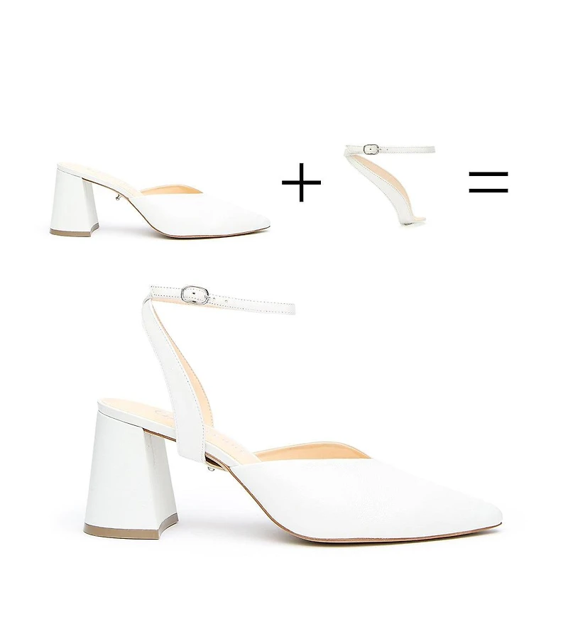 Alterre Women's White Marilyn Customizable Bridal V Mules