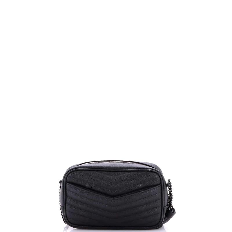 Pre-Owned Saint Laurent Mini Lou Camera Bag Matelasse Chevron Leather