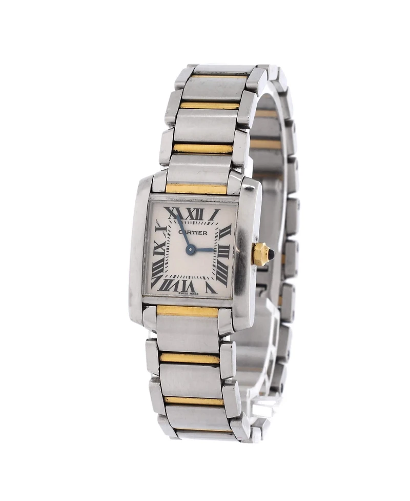 Pre-Owned Cartier Tank Francaise Quartz Watch in Stainless Steel and Gold 20mm