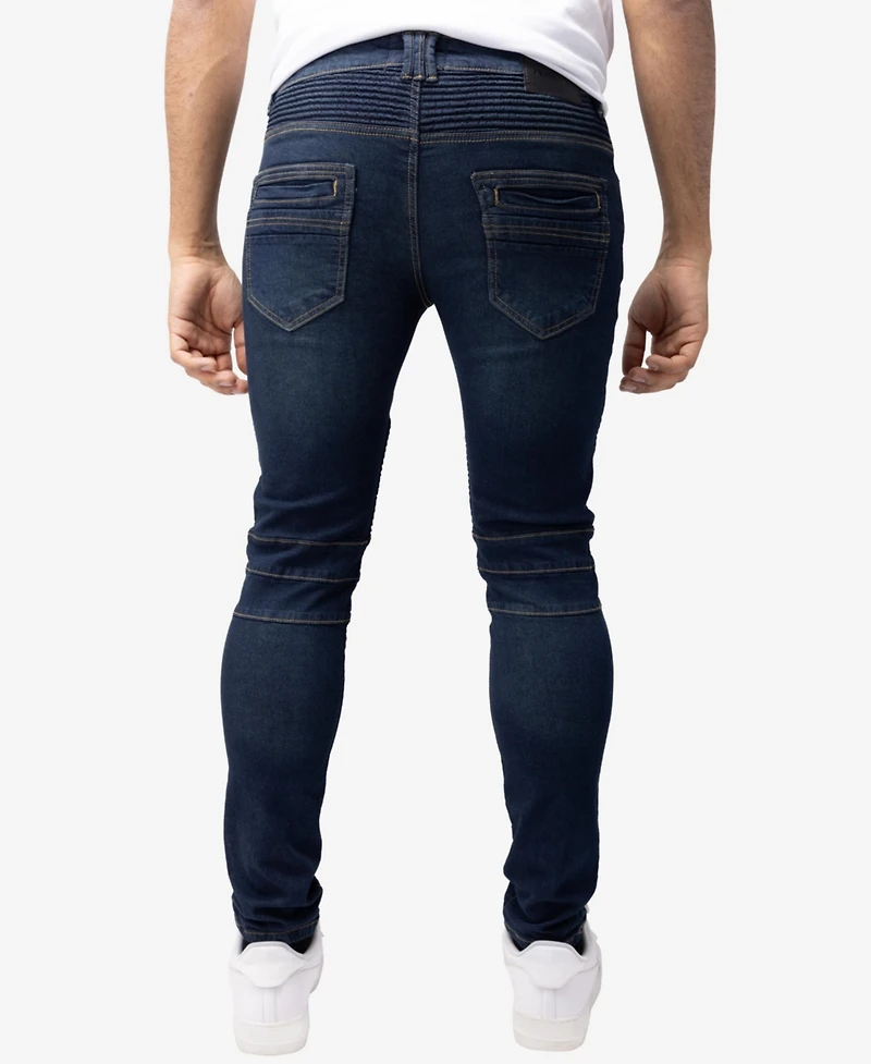 Raw X Men's Skinny Fit Moto Jeans