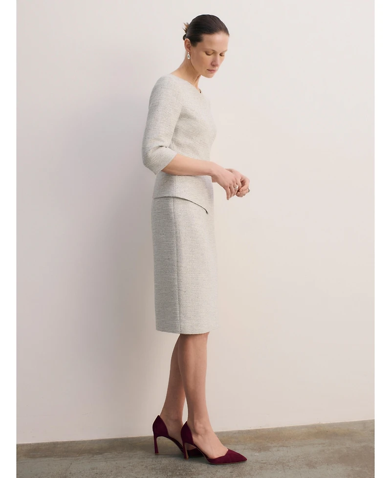 The Fold Women's Eaton Signature Tweed Dress