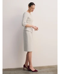 The Fold Women's Eaton Signature Tweed Dress