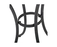 sumyeg 3-Piece Floral Pattern Iron Bistro Set with Stackable Chairs