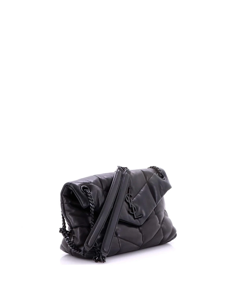 Pre-Owned Saint Laurent Small Loulou Puffer Shoulder Bag Quilted Leather