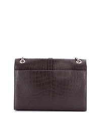 Pre-Owned Saint Laurent Large Classic Monogram Envelope Satchel Embossed Leather