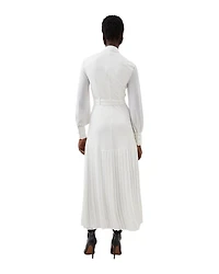 Karen Millen Jersey Ponte Georgette Mix Midi Dress