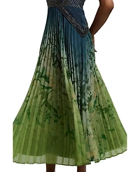 Karen Millen Women's Embellished Pleated Maxi Dress