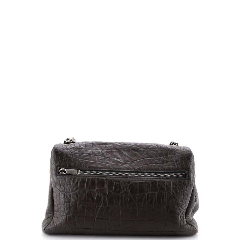 Pre-Owned Saint Laurent Medium West Hollywood Shoulder Bag Embossed Leather