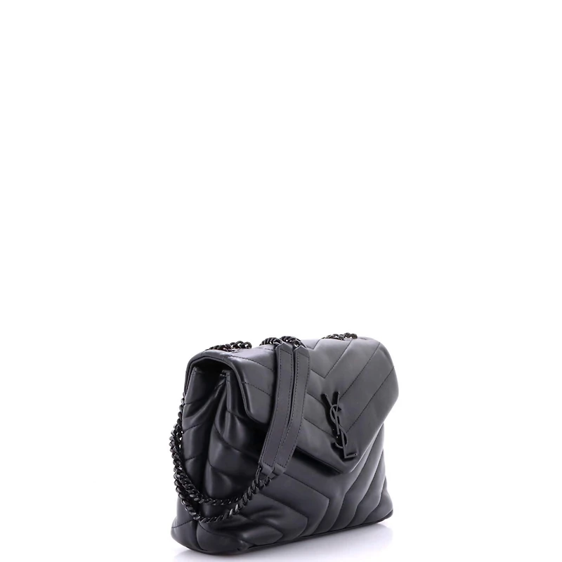 Pre-Owned Saint Laurent Small Loulou Shoulder Bag Matelasse Chevron Leather