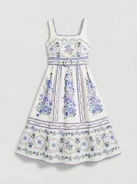 Coast Women's Print Full Skirted Cotton Midi Dress