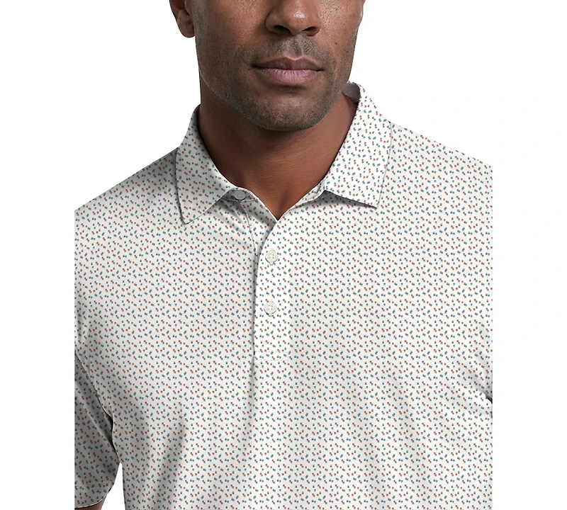 Pga Tour Men's Confetti Print Golf Polo Shirt