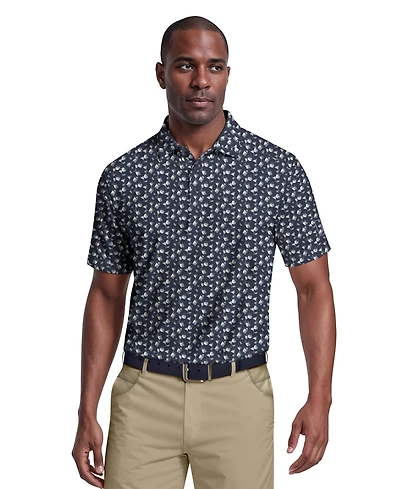 Pga Tour Men's Ombre Cocktail Print Short-Sleeve Polo Shirt