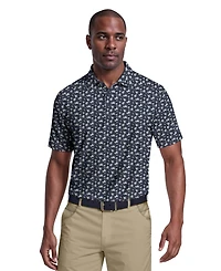 Pga Tour Men's Ombre Cocktail Print Short-Sleeve Polo Shirt