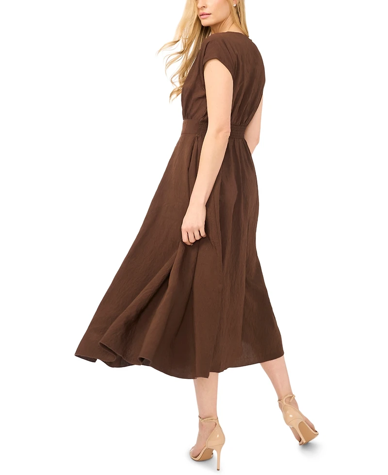 Msk Women's V-Neck Midi Dress