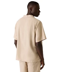 Guess Men's Linen Coast Rayon Relaxed Short-Sleeve Shirt
