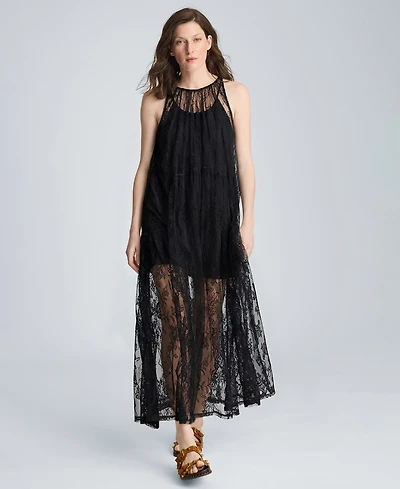 Kenneth Cole Women's Lace Halter Neck Maxi Dress