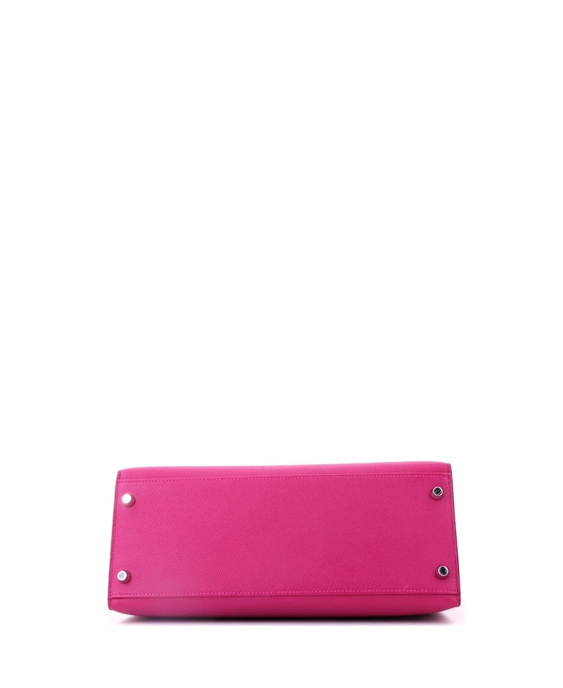 Pre-Owned HERMES Kelly 28 Handbag Pink Epsom with Palladium Hardware