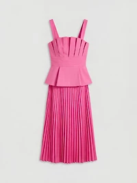 Coast Women's Bow Shoulder Peplum Midi Dress
