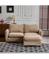 Streamdale Furniture 69" 3-Piece L-Shaped Modular Sectional Sofa with Ottoman