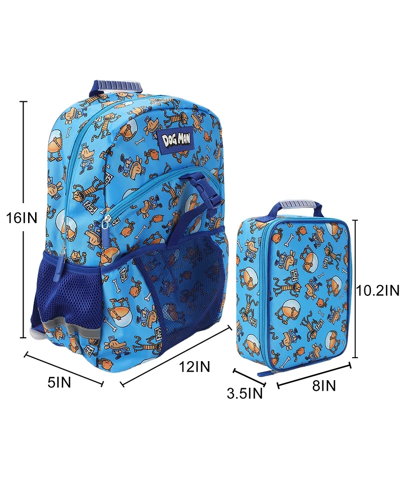 Dog Man Backpack Lunch 2-Piece