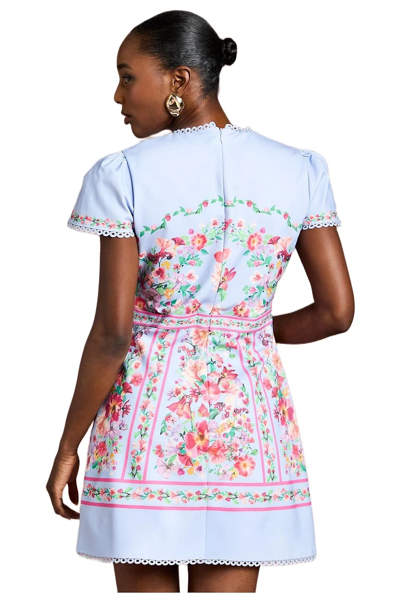Coast Women's Placement Print Short Sleeve Mini Dress
