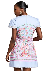 Coast Women's Placement Print Short Sleeve Mini Dress