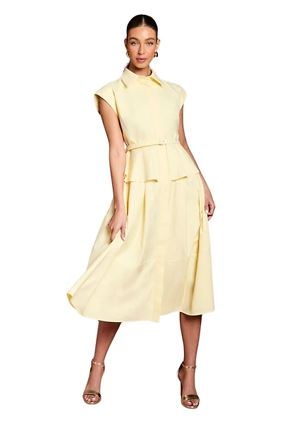 Coast Women's Peplum Detail Belted Shirt Dress