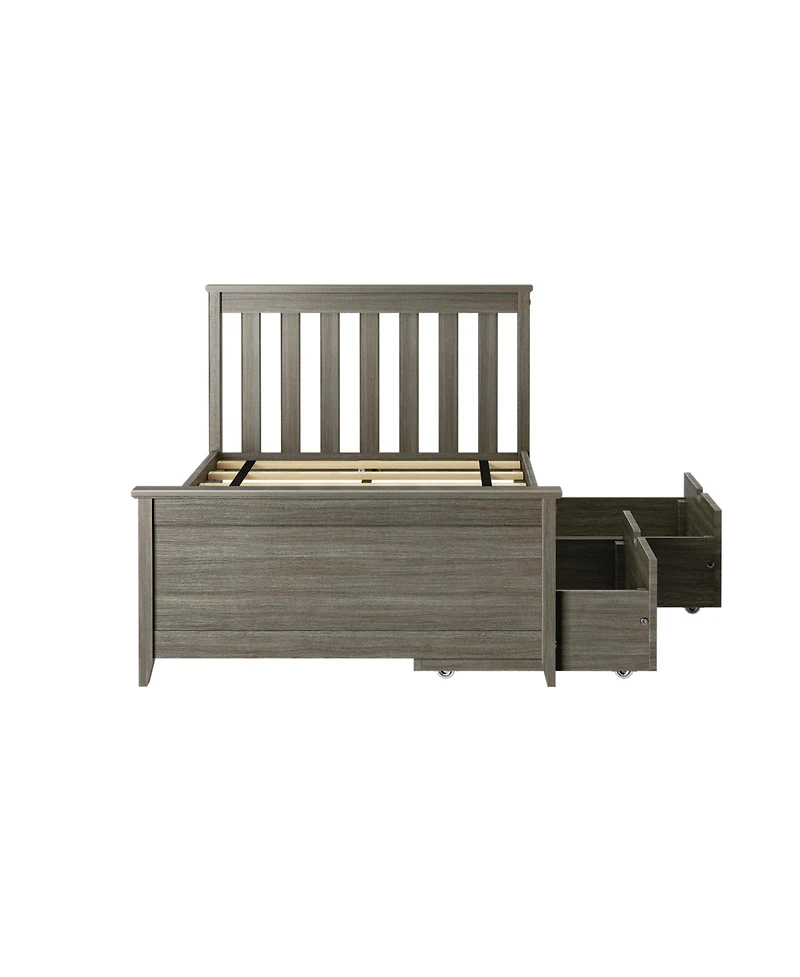 Max &Lily Twin-Size Platform with Underbed Storage Drawers
