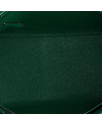 Pre-Owned HERMES Kelly 28 Handbag Green Togo with Palladium Hardware