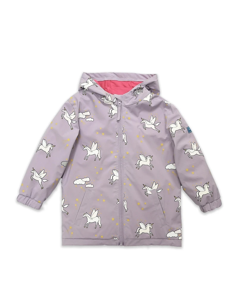Holly and Beau Girls Color Changing Hooded Raincoat